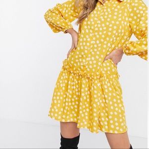 QED London Yellow polka dress!